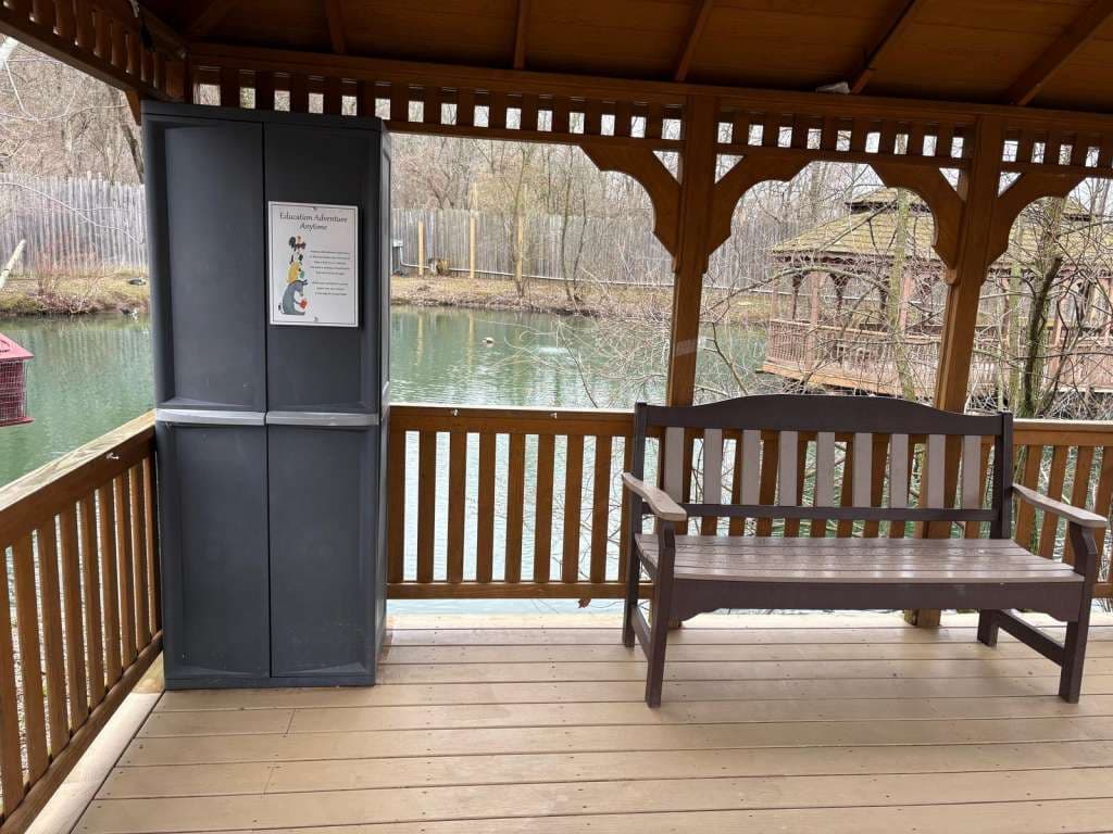 Visitors using the Education Cabinet